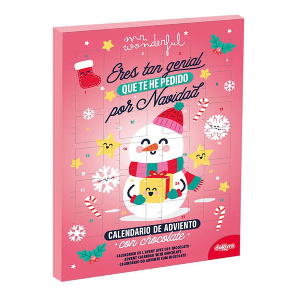 Adventskalender choklad, 50 g - Snögubbe