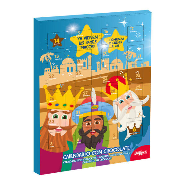 Adventskalender choklad, 50 g - De Tre Vise Männen