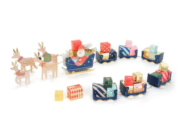 Adventskalender tomtens släde