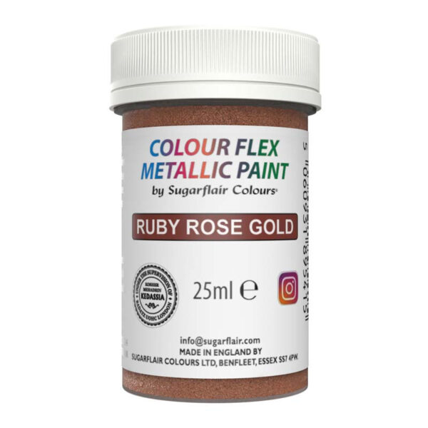 Ätbar metallicfärg Ruby Rose Gold - Sugarflair
