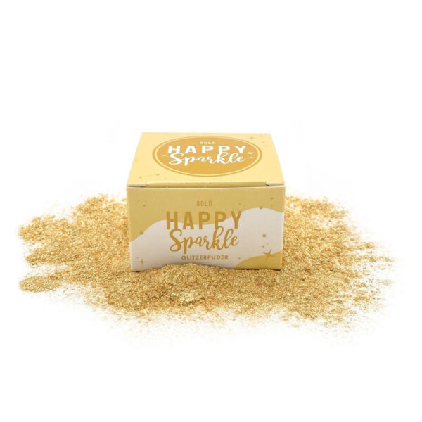 Ätbart glitter, guld - Happy Sprinkles