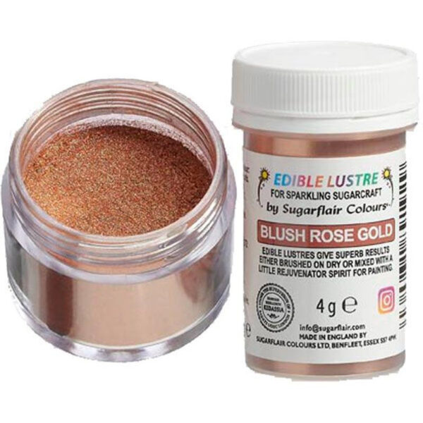 Ätbart glitterpulver, roséguld - Sugarflair