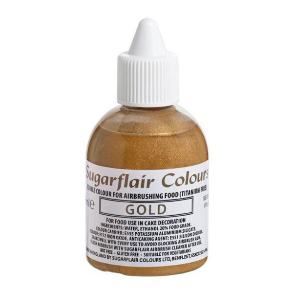 Airbrushfärg guld - Sugarflair