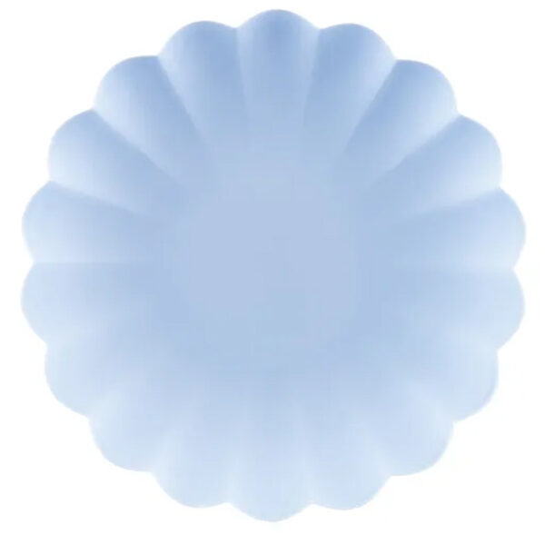 Återanvändbar tallrik, blå, 4-pack - PartyDeco