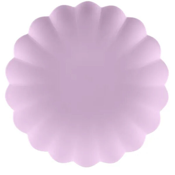 Återanvändbar tallrik, lila, 4-pack - PartyDeco