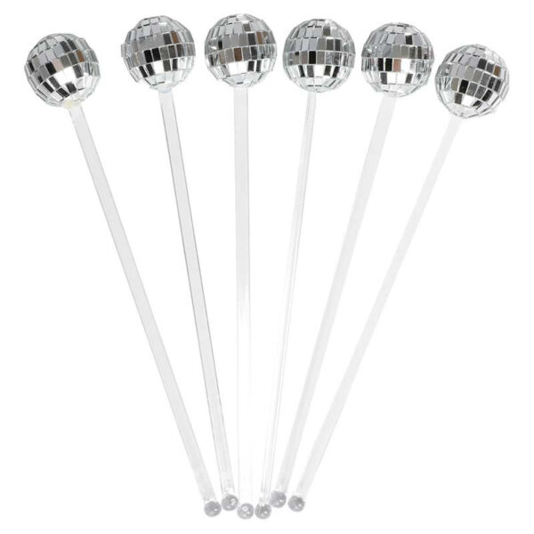 Återanvändbara Drinkpinnar Discokula, 6-pack