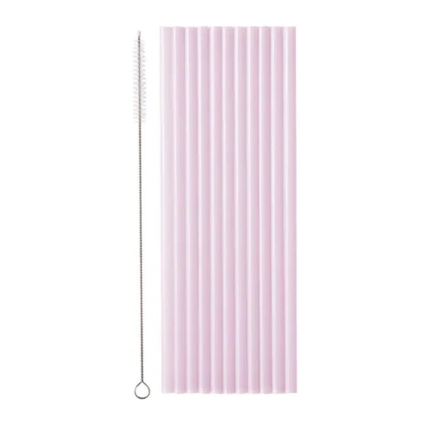 Återanvändbara sugrör, lila, 12-pack - PartyDeco