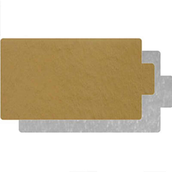Bakelsebricka rektangulär med tunga, 10-pack, silver/guld