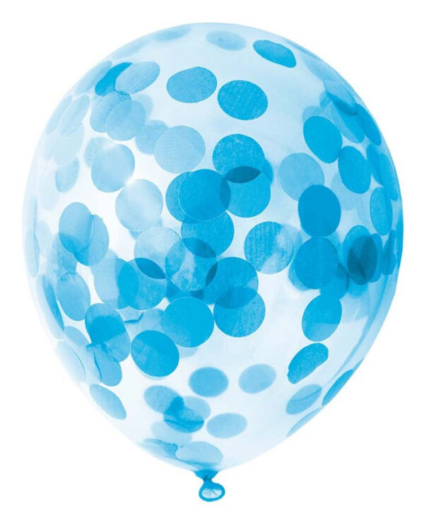 Ballonger blå konfetti, 30 cm