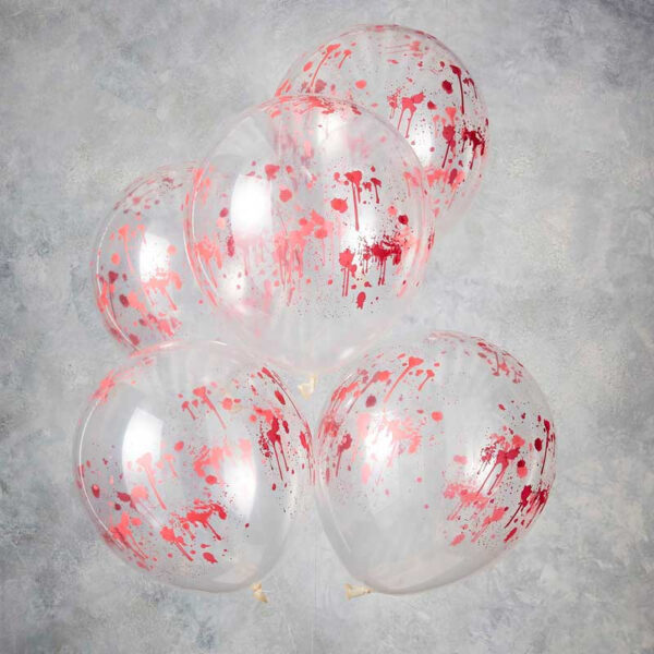 Ballonger Blodstänk, Halloween, 5-pack - Ginger Ray