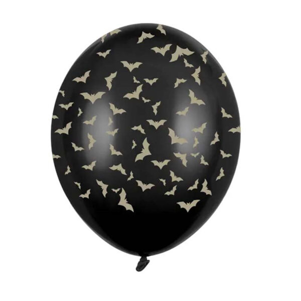 Ballonger Fladdermöss, svart & guld - PartyDeco