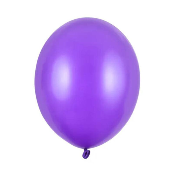 Ballonger Lila Metallic, 30 cm, 10-pack - PartyDeco