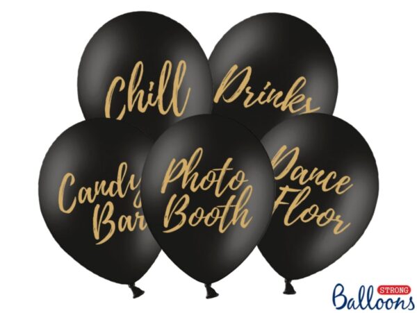 Ballonger till fest, svart - PartyDeco