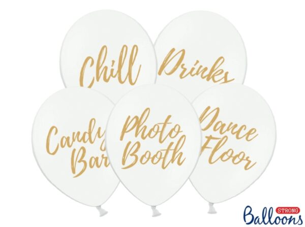 Ballonger till fest, vit - PartyDeco