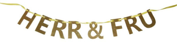 Banner Herr & Fru, guld