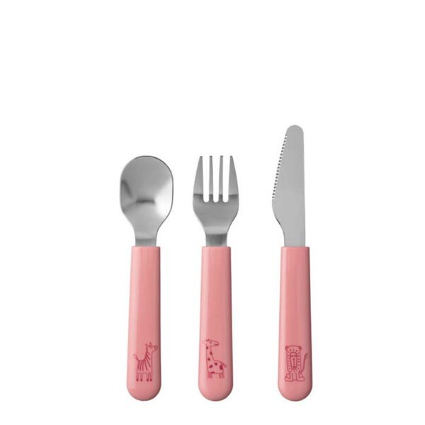 Barnbestick rosa, 3 delar - Mepal