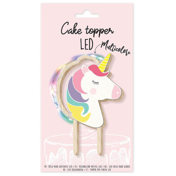 Cake Topper, LED Enhörning - ScrapCooking