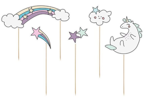 Cake Toppers Unicorn, Enhörning - PartyDeco