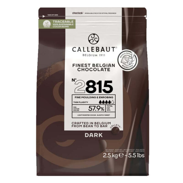 Mörk Choklad 2815, 57,9%, 2,5 kg - Callebaut