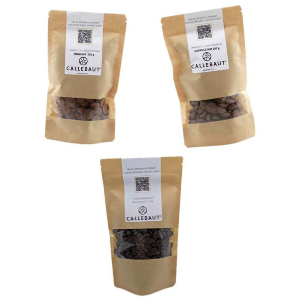 Callebaut Chokladtrio - Cappuccino, Honung & Mörk Choklad