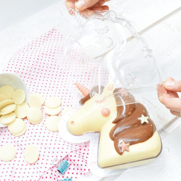 Chokladform Enhörning 3D - ScrapCooking
