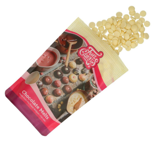 Chokladknappar vit choklad, 350 g - FunCakes