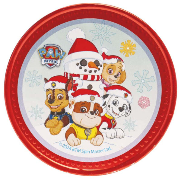 Chokladmynt Paw Patrol firar jul, Ø9,5 cm