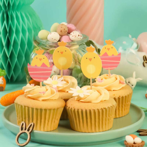 Cupcake Toppers påskkycklingar, 24 st - PME