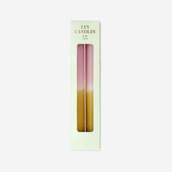 Middagsljus med dip dye - 20 cm