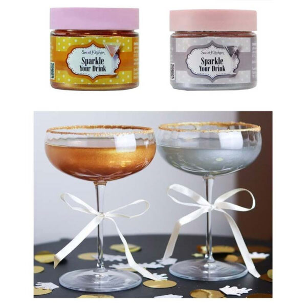 Drinkglitter Duo - Guld & Silver