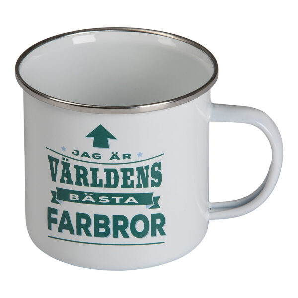 Emaljmugg - Jag är Världens Bästa Farbror