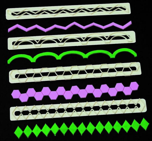 FMM Utstickare bård Straight Frill 5, geometric