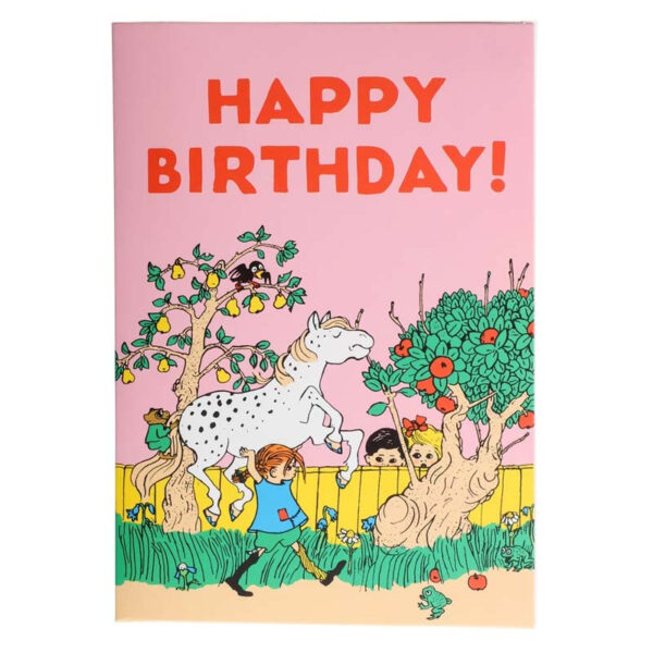 Födelsedagskort - Pippi Happy Birthday!
