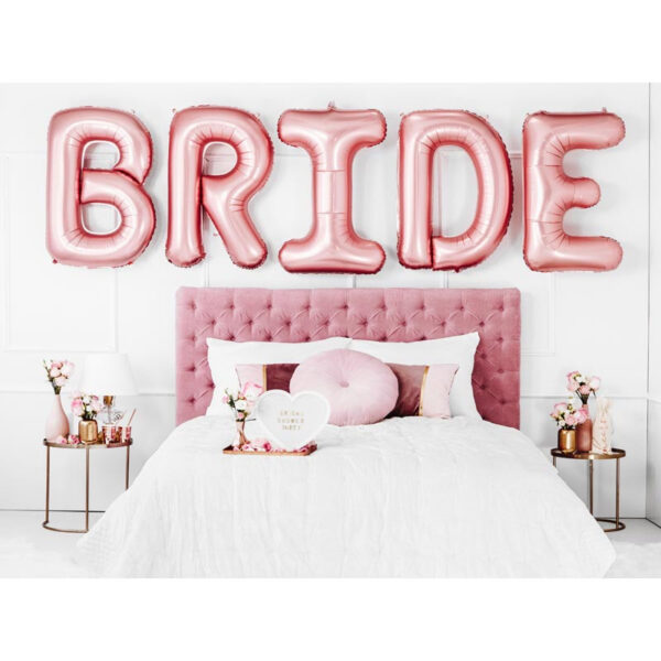 Folieballong Bride, roséguld - PartyDeco
