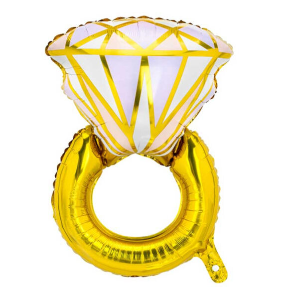 Folieballong Diamantring - PartyDeco