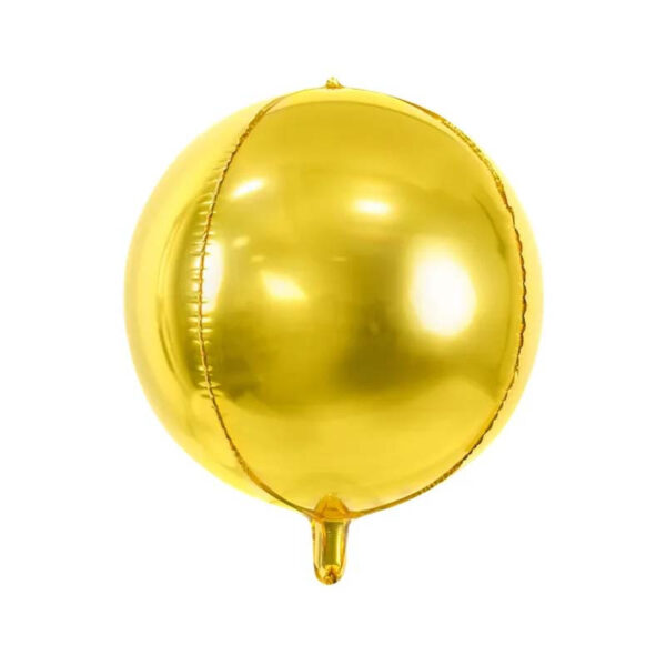 Folieballong Rund, guld - PartyDeco