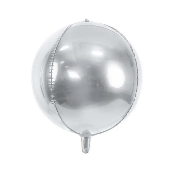 Folieballong Rund, silver - PartyDeco