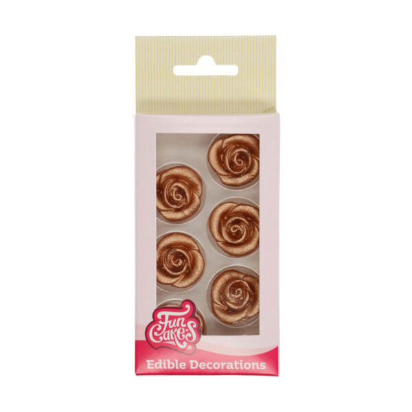 Marsipanrosor, brons - FunCakes
