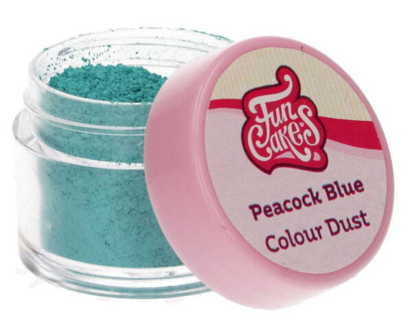 Peacock Blue, turkos pulverfärg - FunCakes