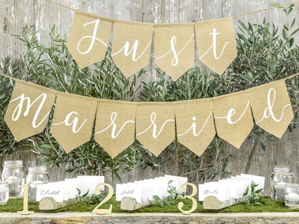 Vimpel Just Married, jute - PartyDeco