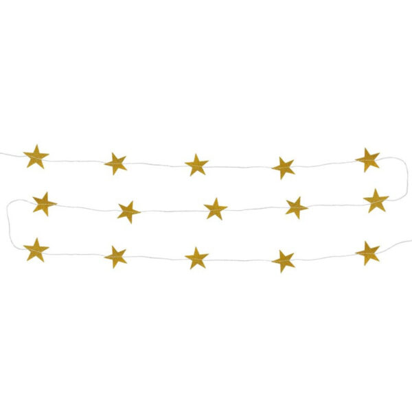 Girlang Stjärnor, guldglitter