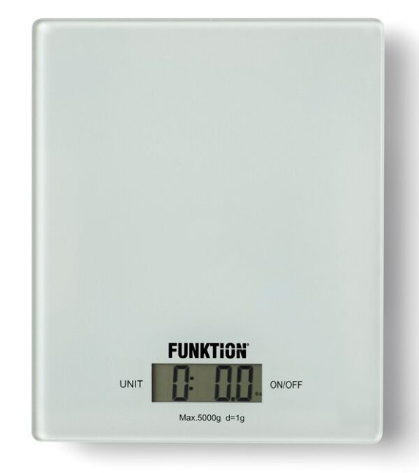 Hushållsvåg glas, vit - Funktion