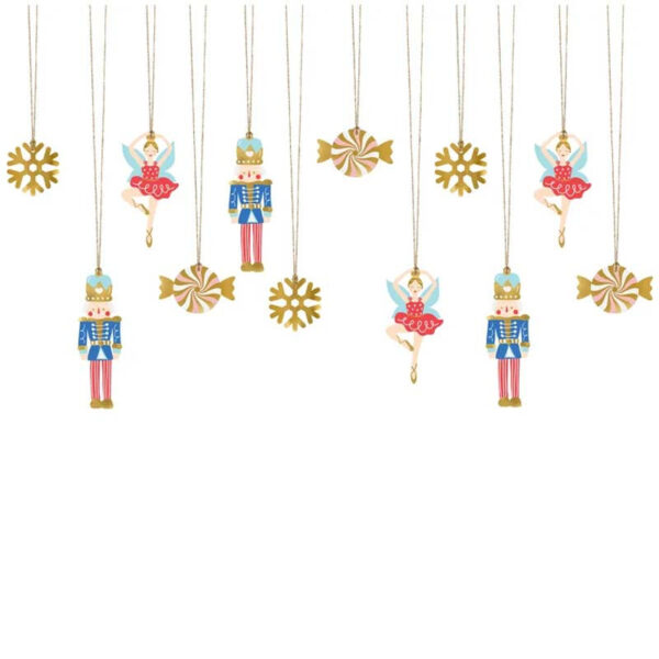Juletiketter Nötknäpparen - PartyDeco