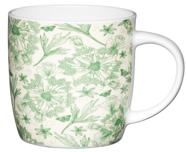 Mugg gröna blommor - KitchenCraft