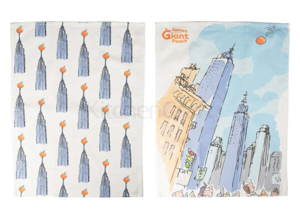 Kökshandduk Roald Dahl, James and the Giant Peach, 2-pack