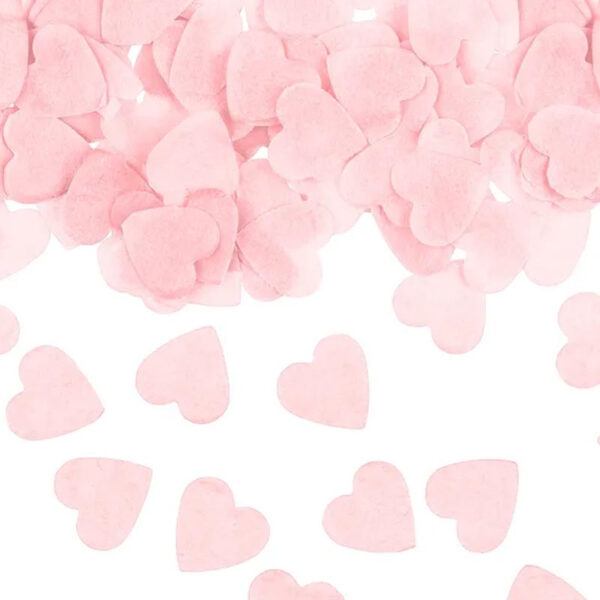 Konfetti rosa hjärtan - PartyDeco