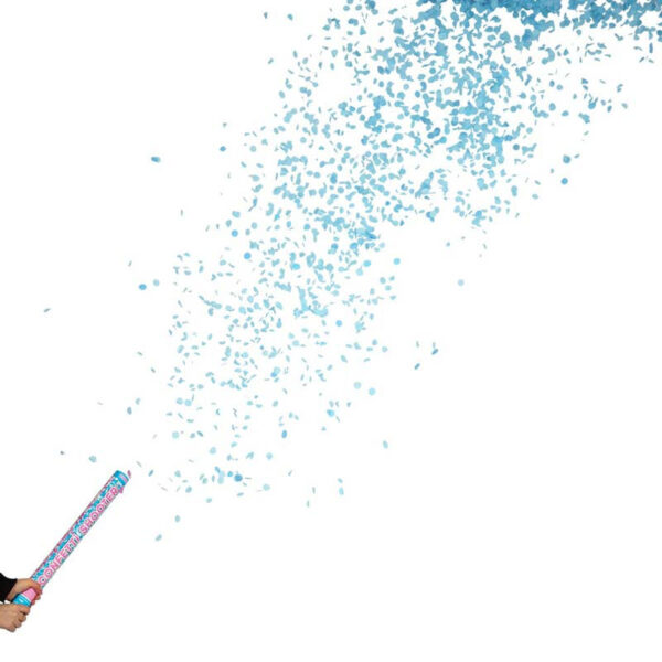 Konfettikanon Gender Reveal, blå
