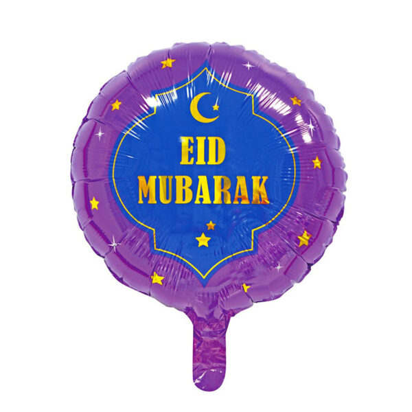 Lila folieballong Eid Mubarak