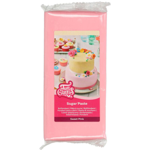 Ljusrosa Sockerpasta, 1 kg, Sweet Pink - FunCakes