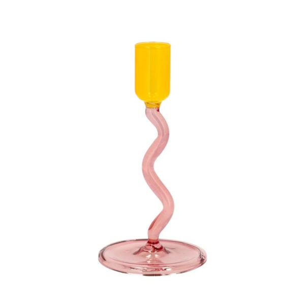 Ljusstake Styles, Rosa/Gul - Villa Collection